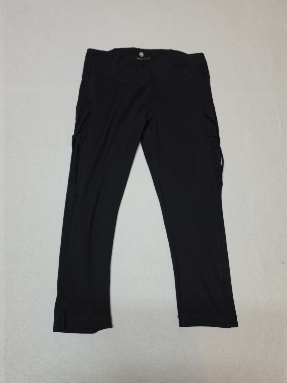 Yogalicious Women’s Size L Black Cargo Pocket High Rise Yoga Leggings